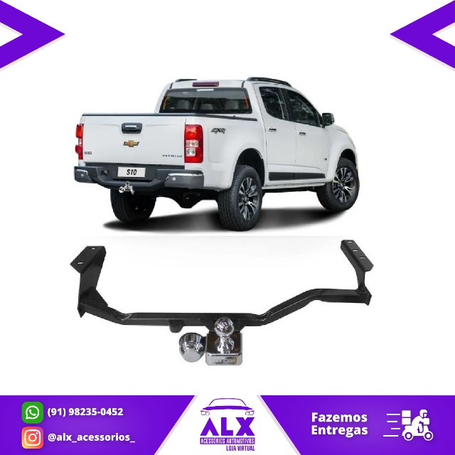 Engate Chevrolet S10 2012 à 2020 Atos Reboque Tração 1500kg 
