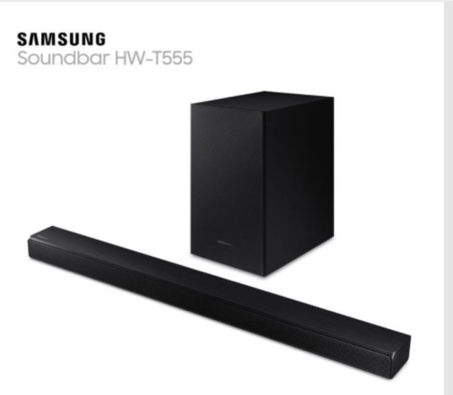 Soundbar Samsung 2.1 Canais, HW-T555, Bluetooth, Subwoofer Sem Fio, 320W, dts Virtual: X