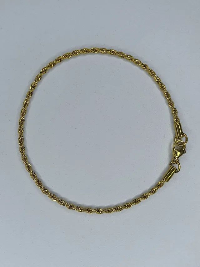 Pulseira dourada trançada  - Foto 2