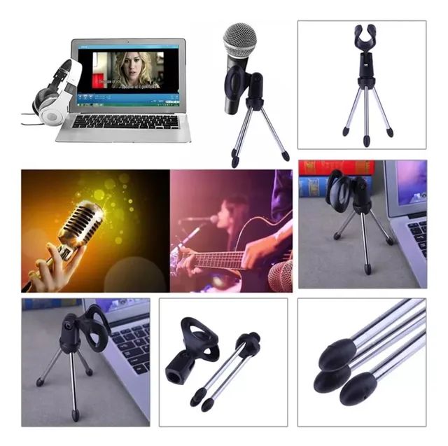 Microfone: TriPod, Suporte De Mesa, Portátil, Ajustável Para - Foto 4