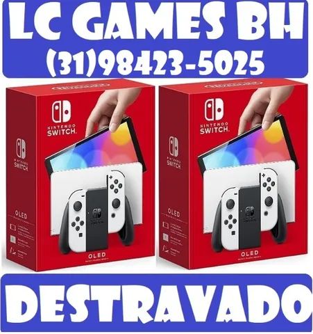 Nintendo Switch OLED 128 Gb Destravado Com 10 Jogos Switch