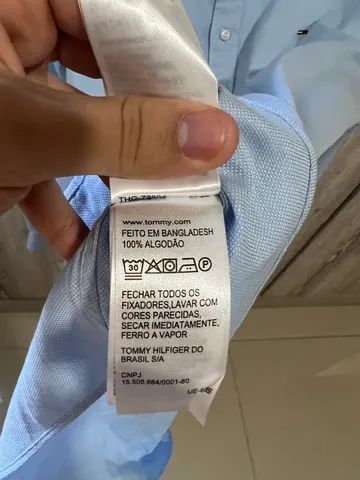 Camisa Social Azul Tommy Hilfiger - Foto 5