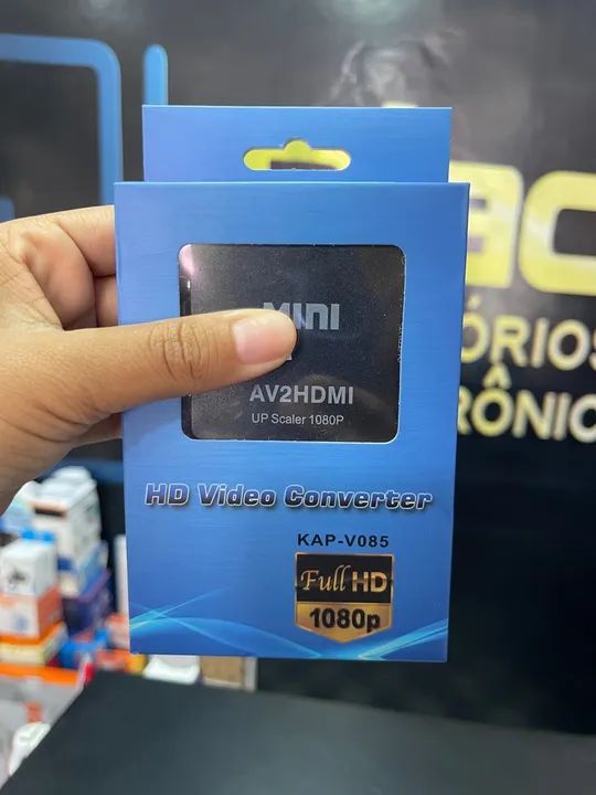 Mini Conversor AV2 Para HDMI Full HD - Fazemos entregas 
