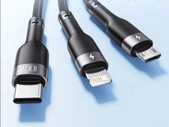 Cabo 3 em 1 Toocki ORIGINAL USB Tipo C, carregamento