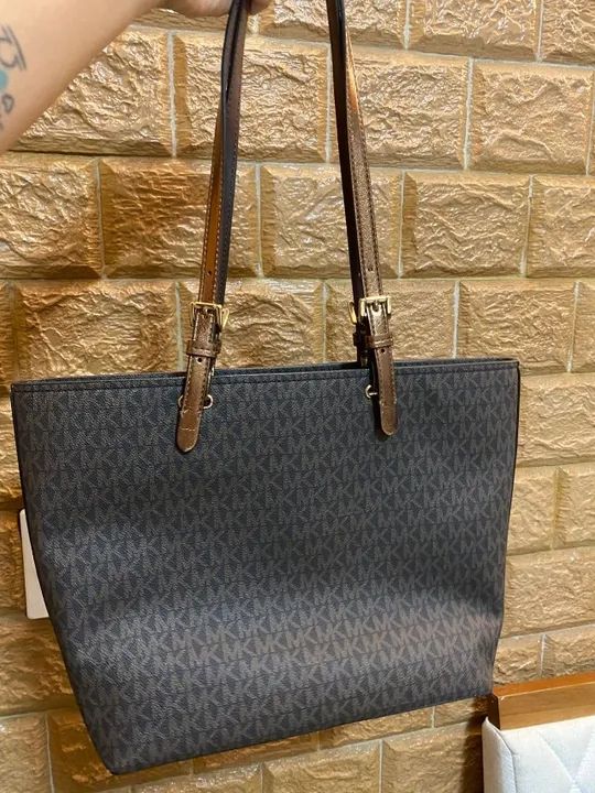 NOVA - Bolsa Michael Kors Tote Jet Set Media Double Pocket cor: Mocha - Foto 2