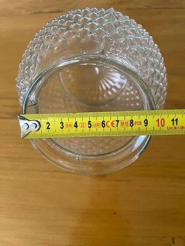 Globo Lustre Vidro Redondo Bico de Jaca Antiguidade - Foto 5