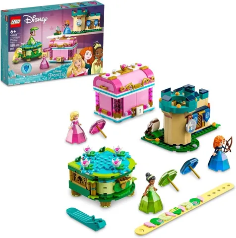 Lego Criacoes Encantadas Aurora Merida E Tiana 43203 Disney - 558 peças