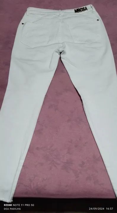Calça Skinny  Branca Destroyed Morena Rosa  - Foto 3