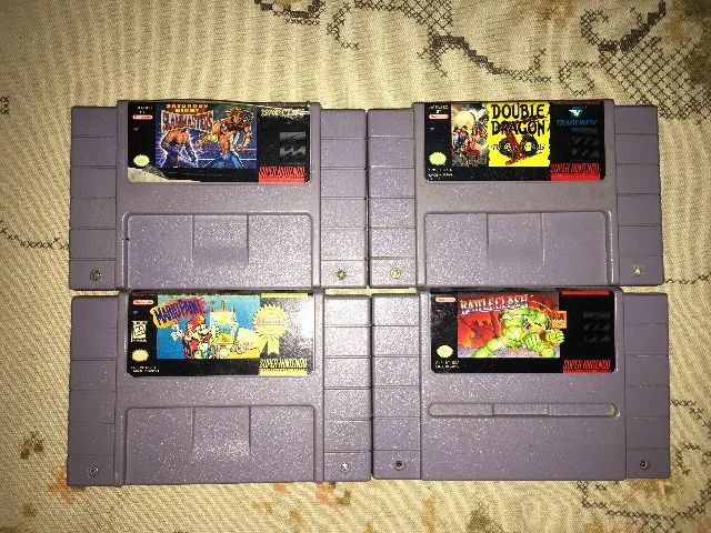 4 jogos originais de Super Nintendo