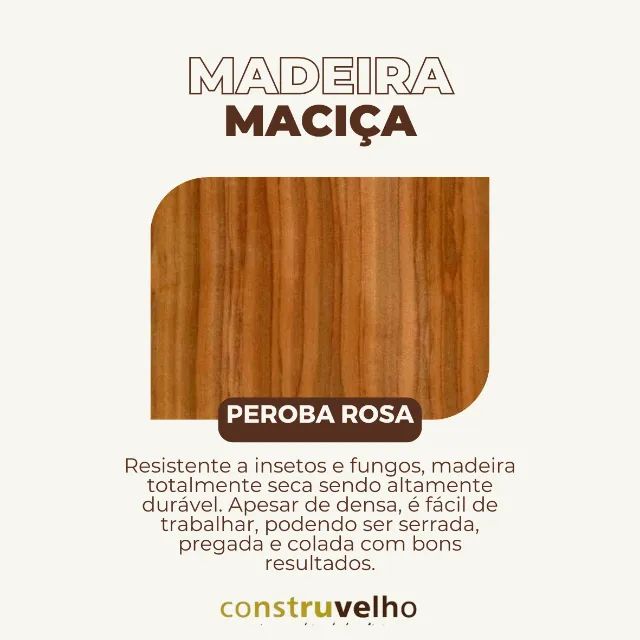 Viga rústica 16 ou 12cm  em madeira maciça peroba rosa  - Foto 6