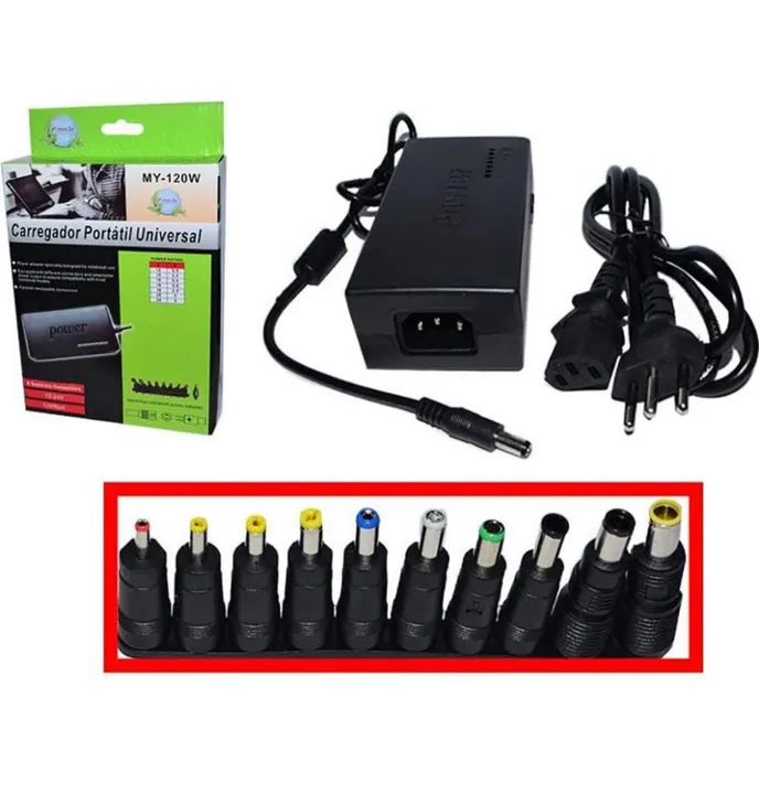 Fonte Carregador Universal Multi Plugues 12V para Notebook, Câmera, Tablet - Foto 2