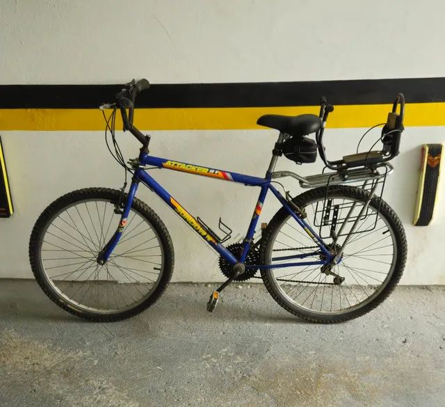 Bicicleta 18 Marchas com cadeirinha de criança. 