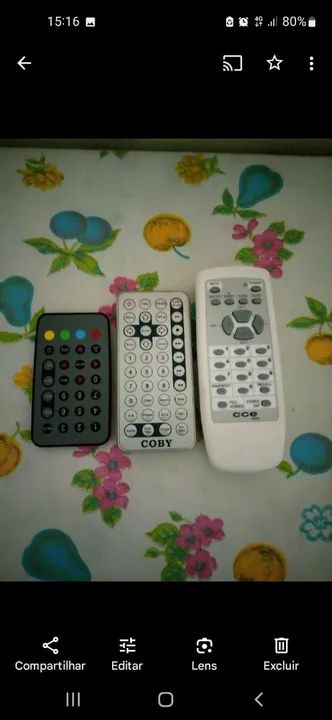Controle remoto Coby e CCe e Skay e 2 sem marca 