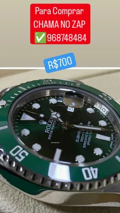Relógio ROLEX SUBMARINER AUTOMÁTICO HULK DISPONÍVEL 