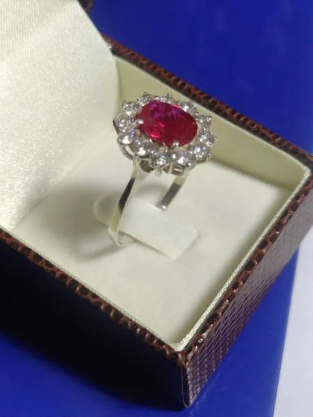 Anel Prata 950 Pedra Zircônia