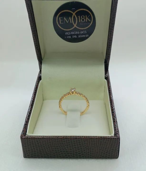 Anel sol. com Pedras - [opção c/ Brilhantes e diamante]