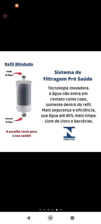 Refil Filtro de água sem rosca para purificador - Foto 5