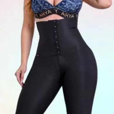 Calça Legging Modeladora Preta com Cinta de compressão - Tamanho GG