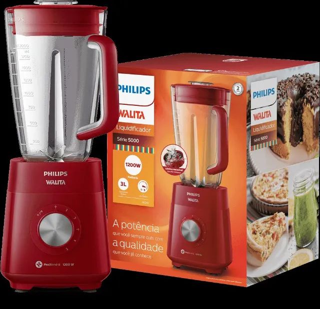 Liquidificador Philips Walita 3 Litros 5 Vel 1200W Vermelho - 220v Zero KM Leia o anuncio - Foto 6