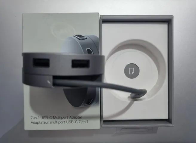 mini dockstation - Adaptador Multiportas USB-C 7 em 1 da Dell - DA310 - Foto 4