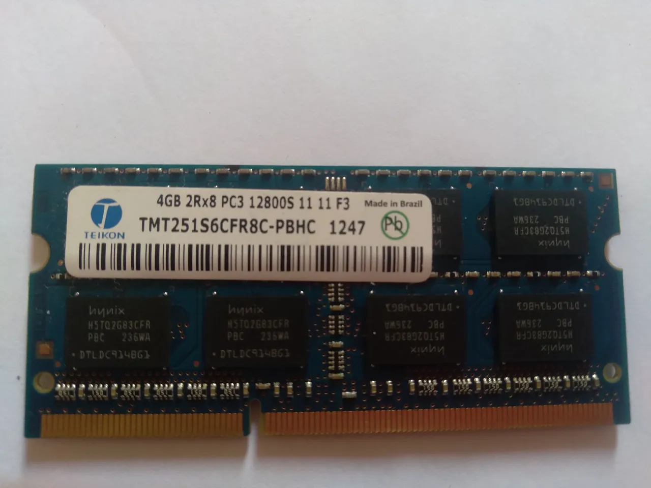 MEMÓRIA RAM TEIKON 4GB 2RX8 12800S DDR3