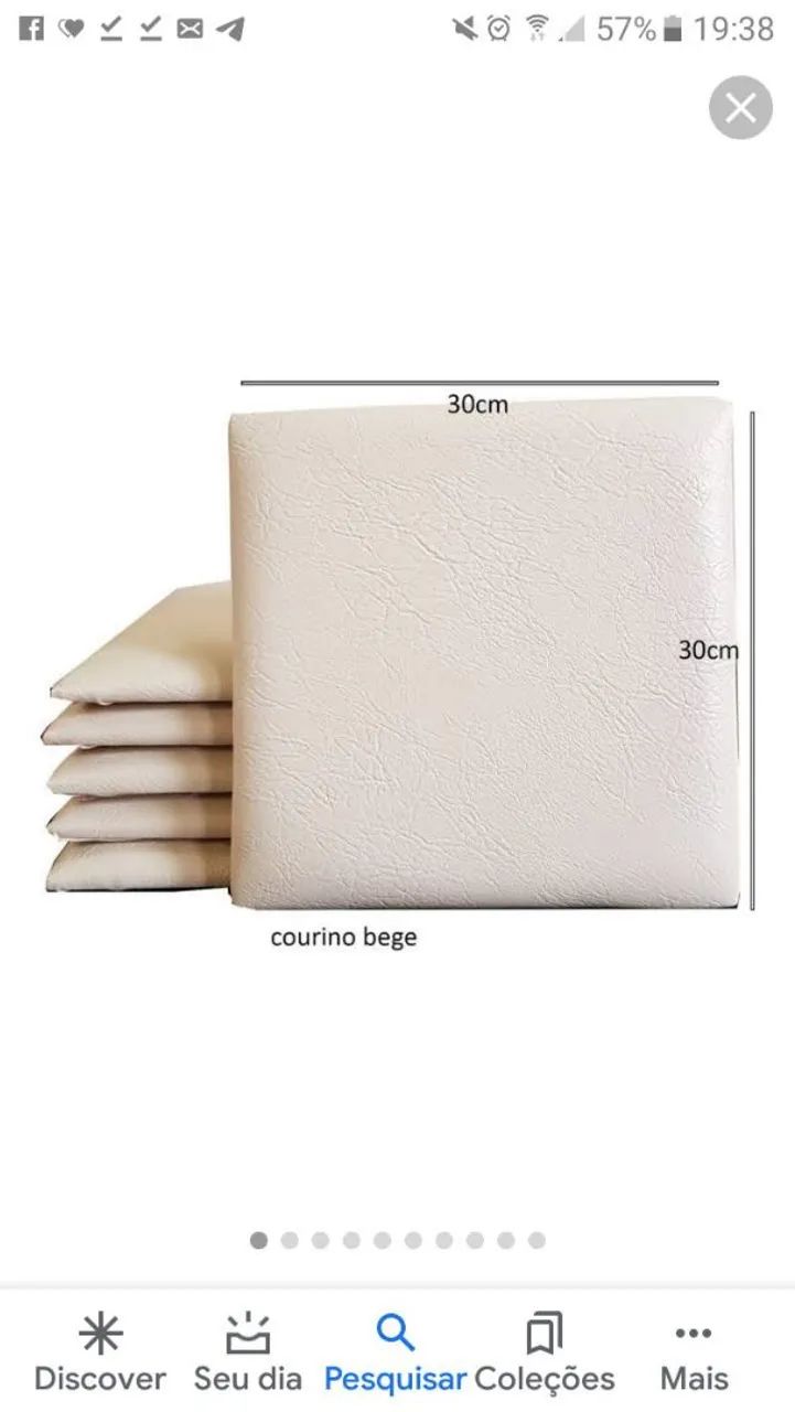 Placas para decoração Courino Vermelho - Foto 2