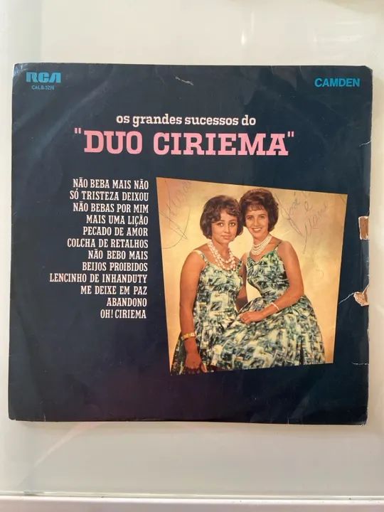 LP, vinil, Duo Ciriema, 1970.