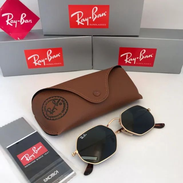 Óculos de sol ray-ban octagonal tradicional lentes de cristal - Foto 3