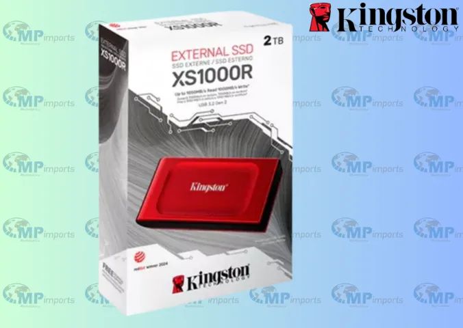 Loja MP Imports: SSD Externo Kingston Xs1000, 2TB, Usb 3.2 Gen 2-Sxs1000r/2000g