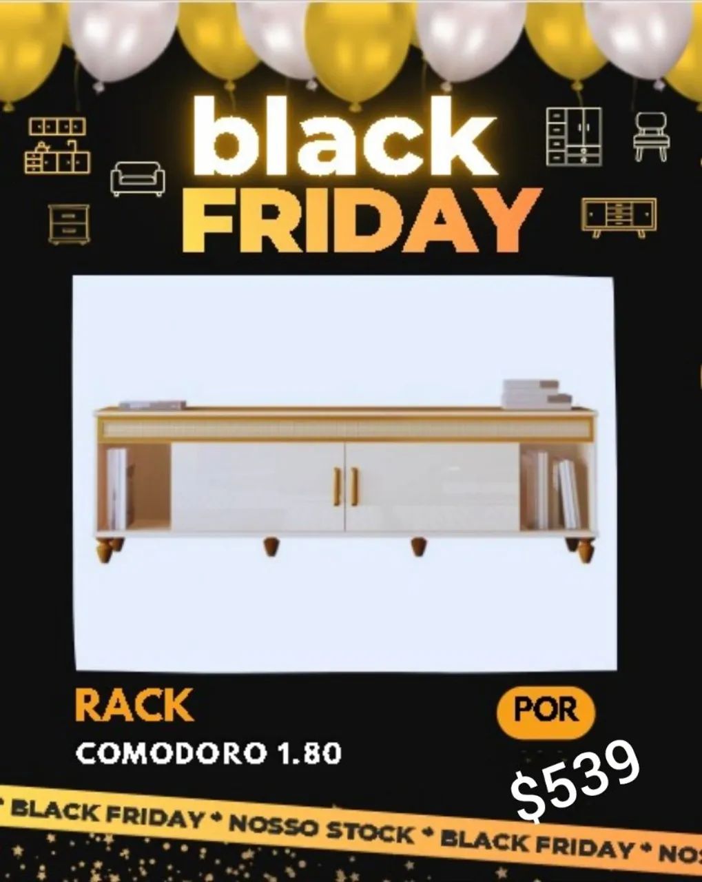 Rack comodoro Black Friday 