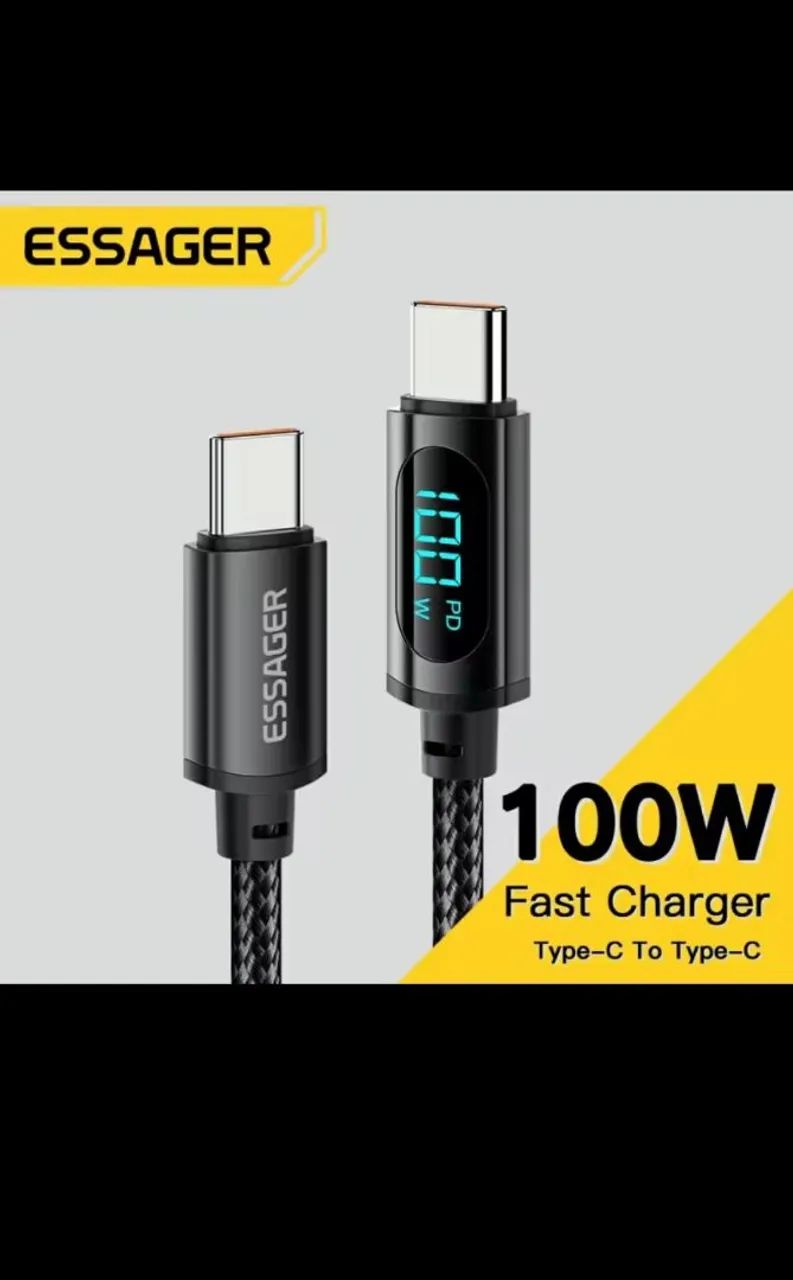 Cabo USB-C para USB-C 100W com Display Digital - ESSAGER