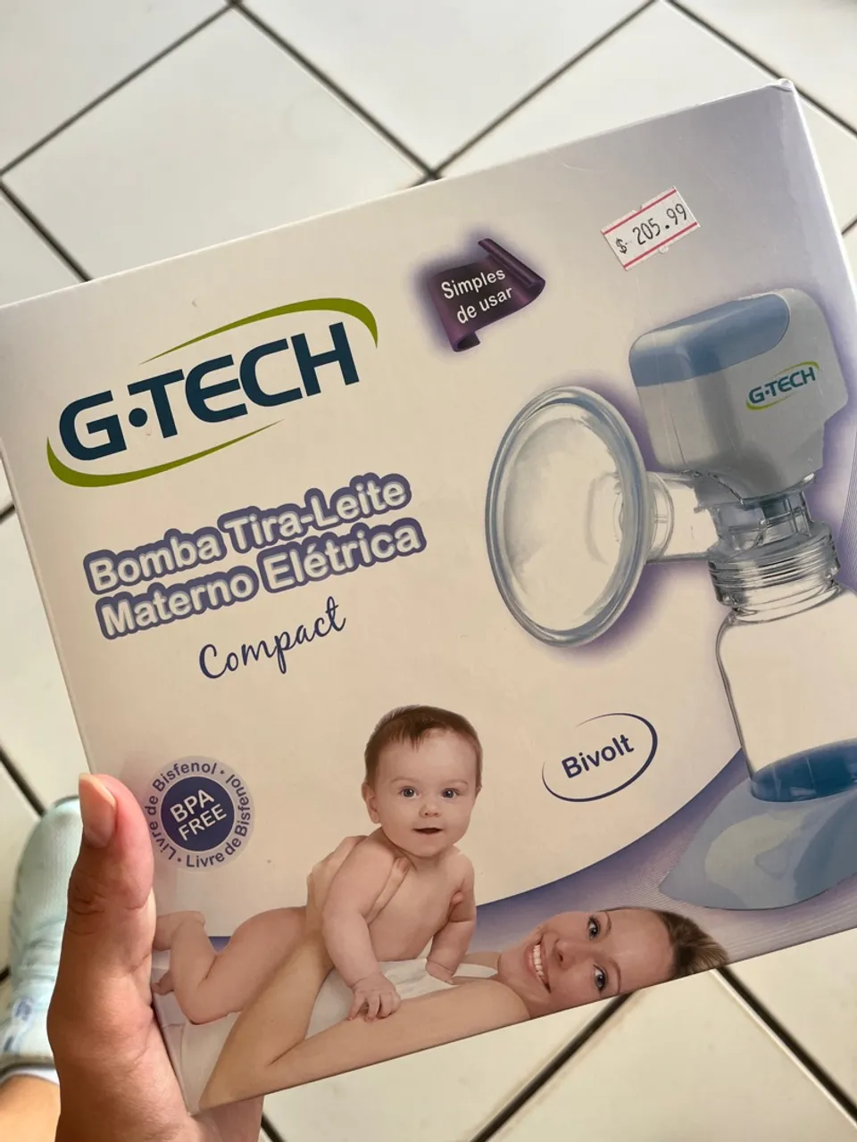 Extrator de Leite Materno Elétrico G-Tech Compact - Novo