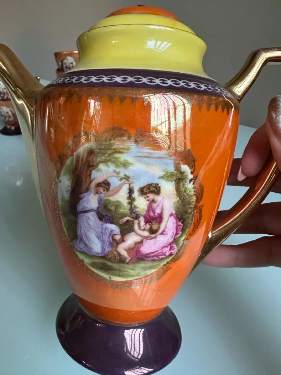Conjunto vintage Alpate porcelana alemã- chá café 16 peças 