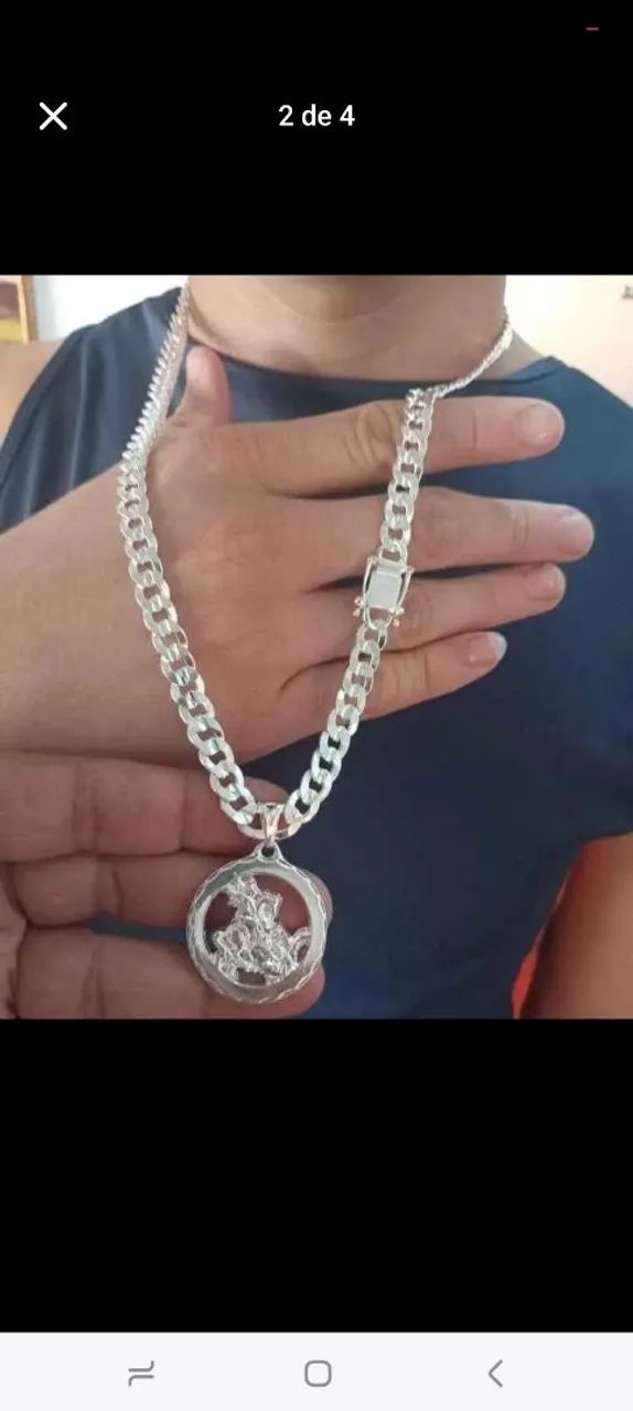 Cordão de Prata 925 com Pingente