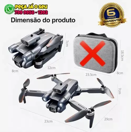 Drone com 2 Câmera 4K duas baterias- Novo