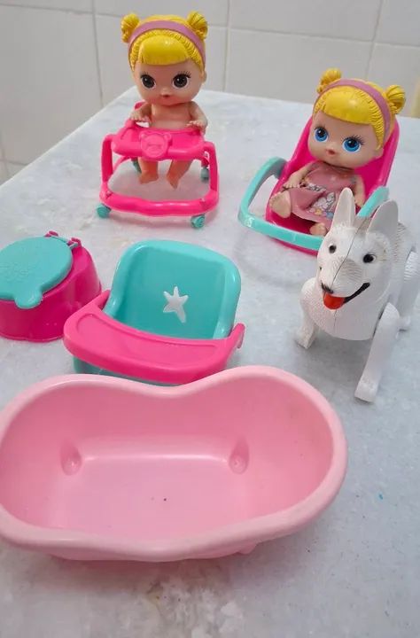 Kit de Brinquedos para Bebês - Banheira, Cadeira, Carrinho e Acessórios - Foto 3
