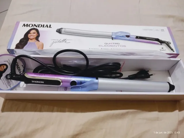 R$ 150,00 - NOVA - Modelador Cachos Bivolt Linha by Juliette Mondial. Aceito Proposta.