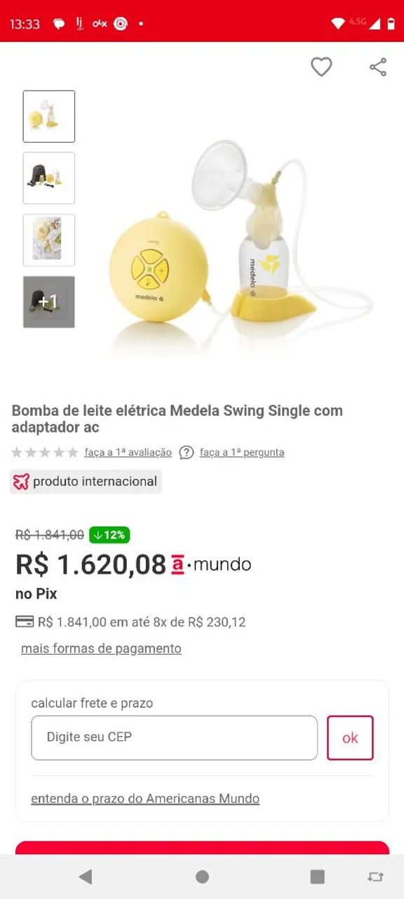 Kit Extractor de Leite Medela - Foto 5