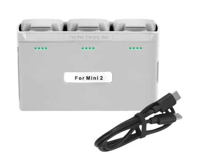Carregador Inteligente Para 3 Baterias Drone Dji Mini 2 E Se