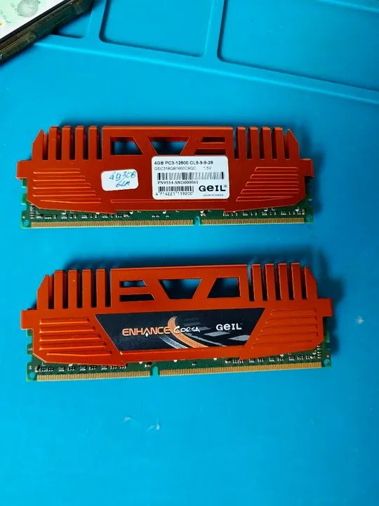 Memória RAM 8gb (2x4GB) DDR3 Geil 1600MHz