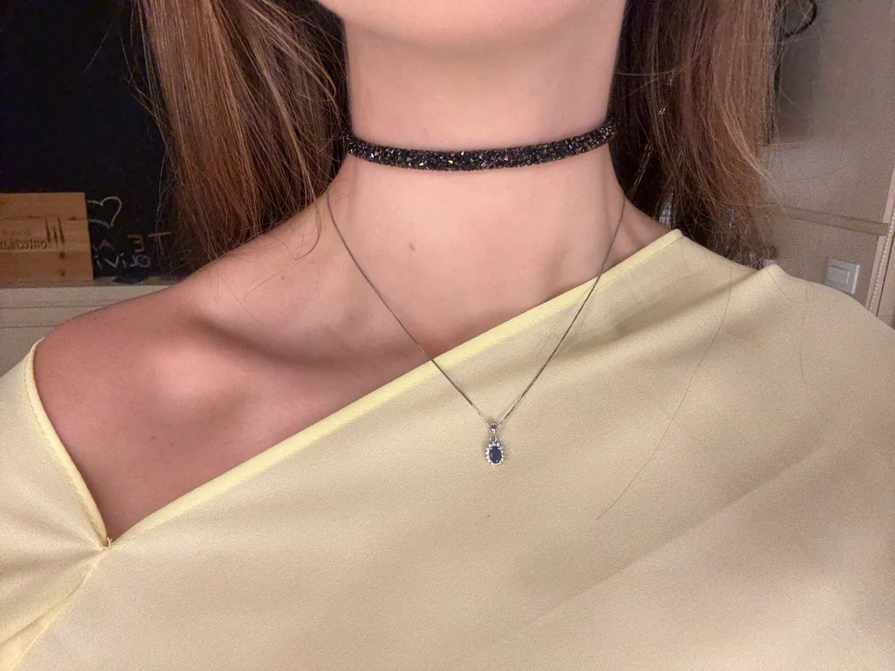 Pulseira/chocker swarovski - Foto 4