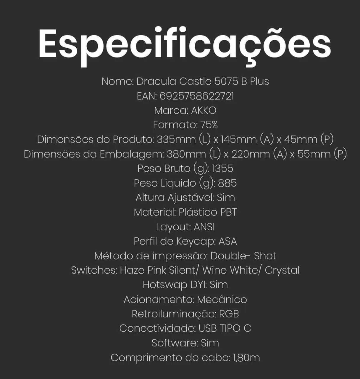 teclado mecânico AKKO5075b plus - Foto 4