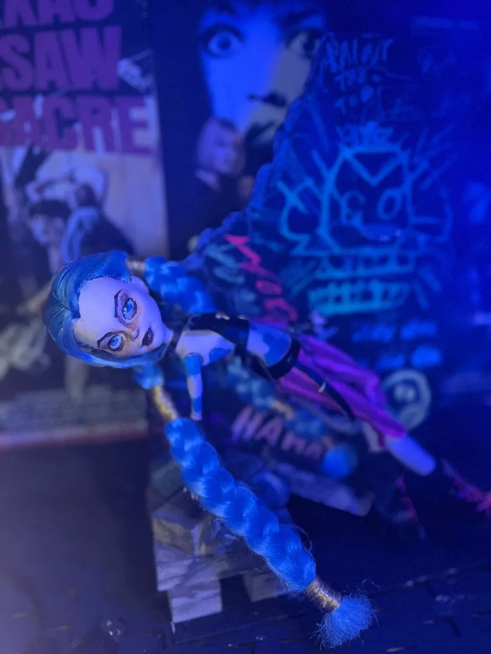 Boneca Monster High customizada Jinx Arcane Lol Custom Doll OOAK - Foto 2