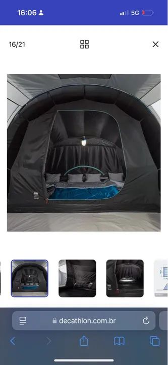 Barraca de Camping Quechua 4.1 Fresh & Black Arpenaz