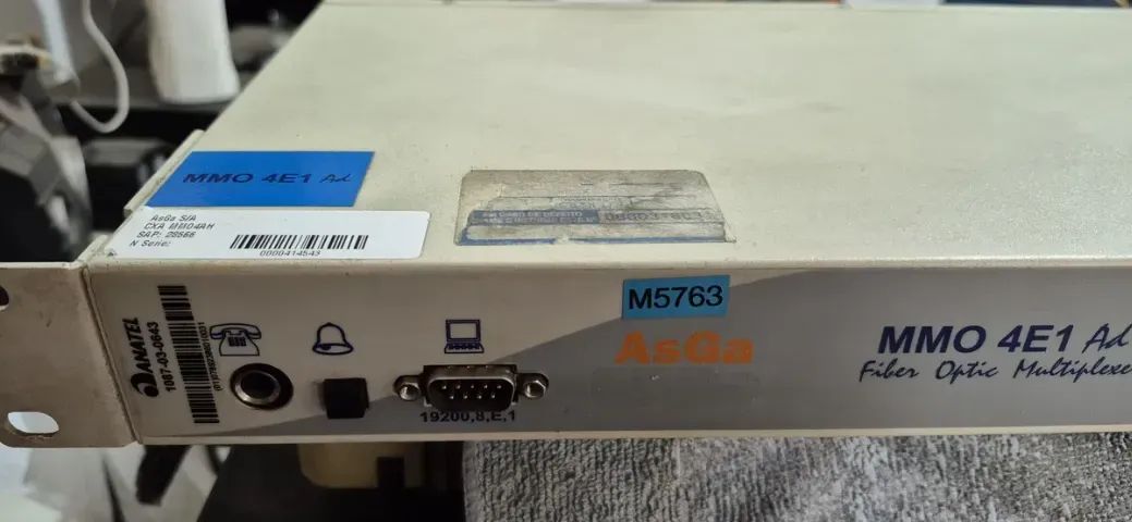 Modem Ótico E Multiplexador Asga - Mmo 4e1 - Cor Branco - Foto 4