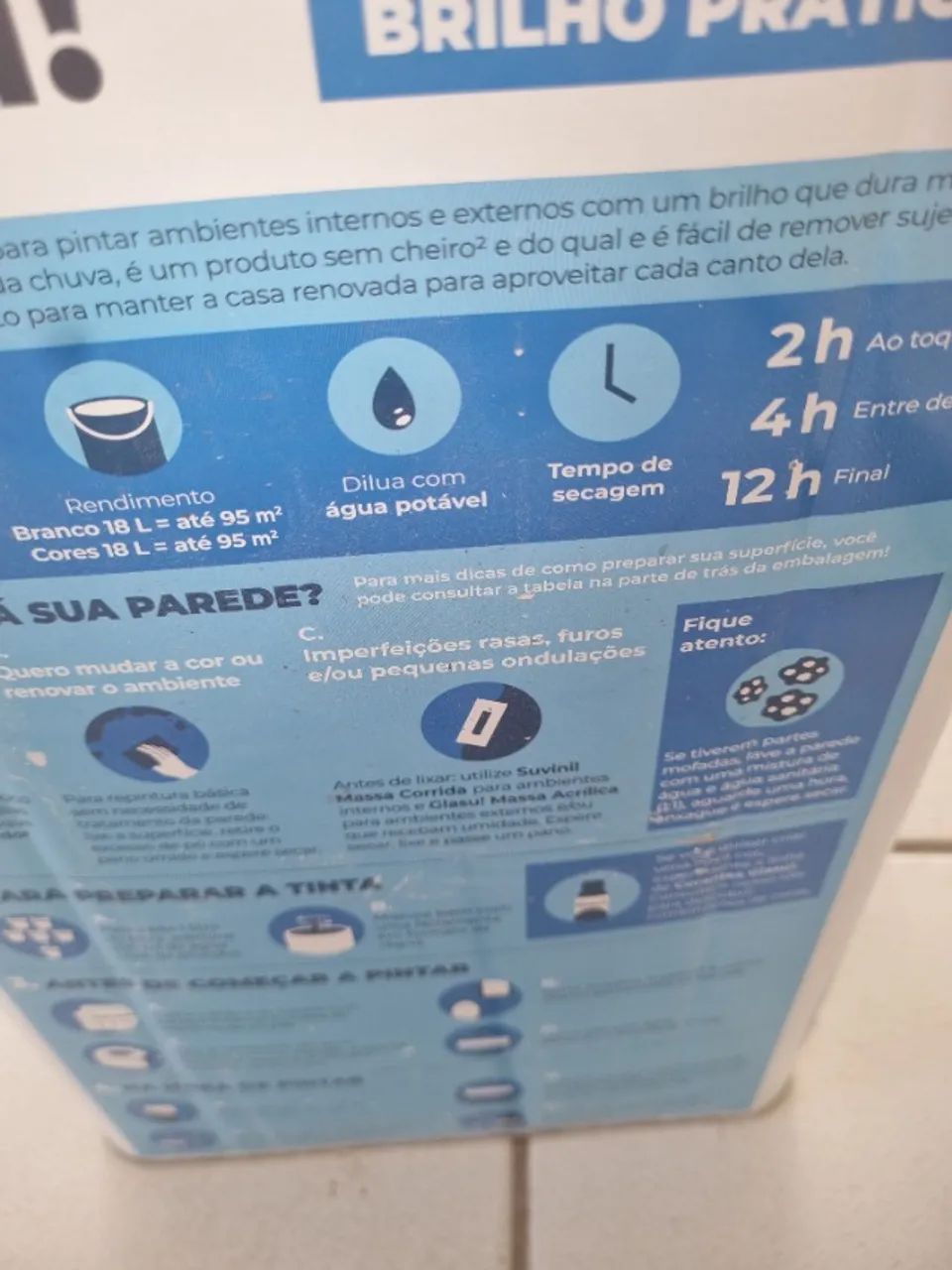 Tinta Glasu! Semibrilho Palha 18L lacrado - Foto 3