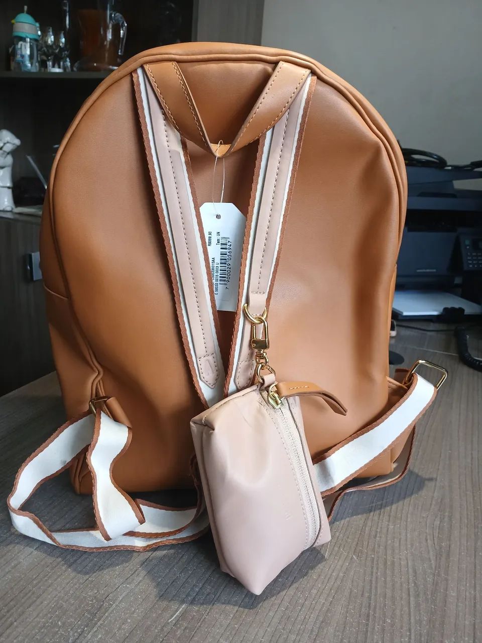 Mochila Pouch Marron Anacapri Grande Nova - Foto 2