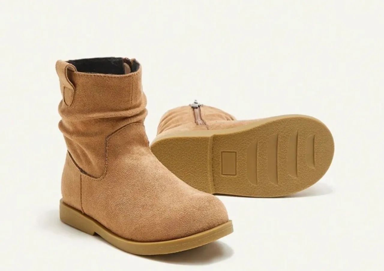 Botas de Couro Infantil - Marrom - Tamanho 25