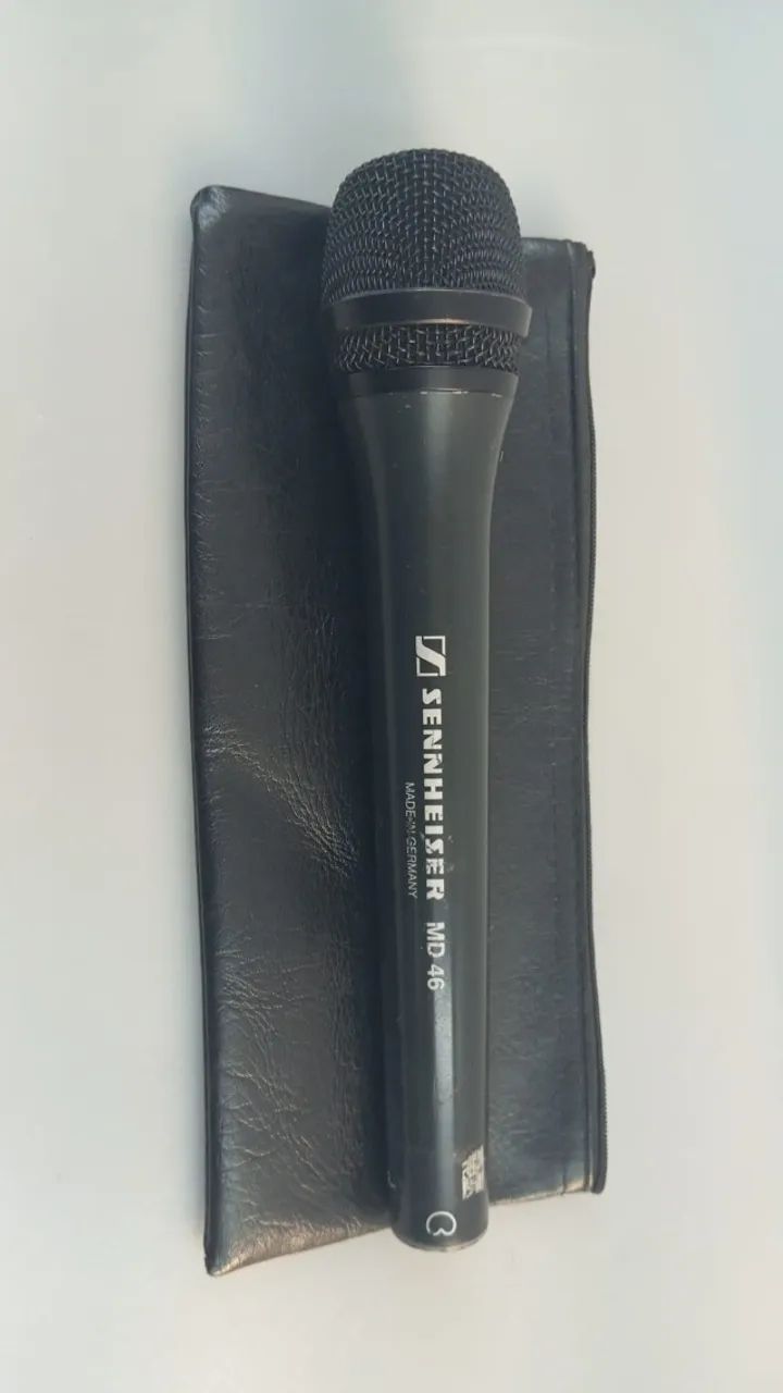 Microfone sennheiser md46 semi novo -perfeito estado   