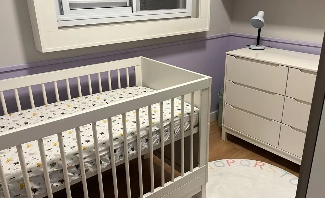 Berço branco Quater com colchão 64288879314947122